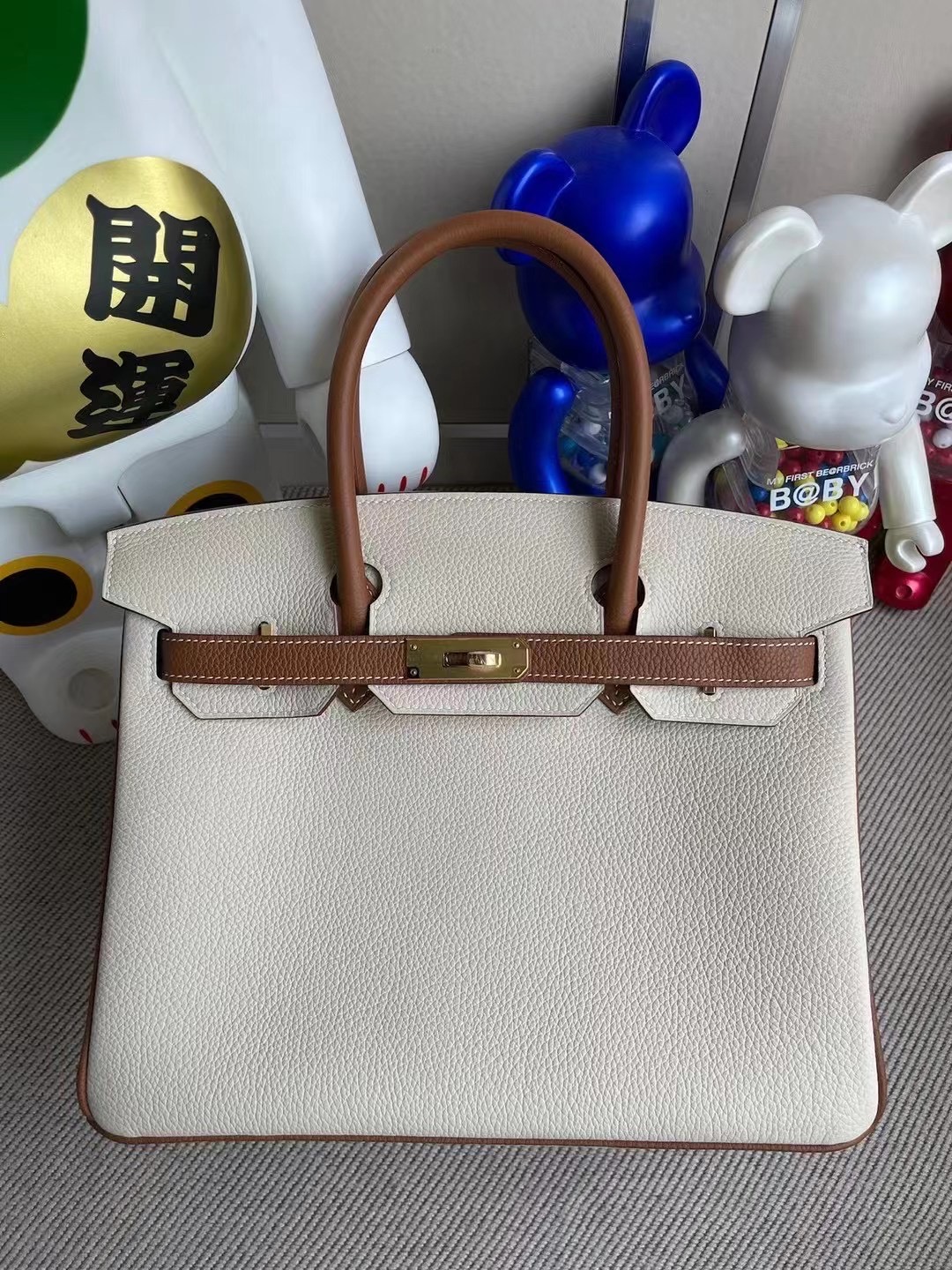 Taiwan Hermes Birkin 30cm Togo 10 Craie 奶昔白 37 Gold 金棕色 金扣