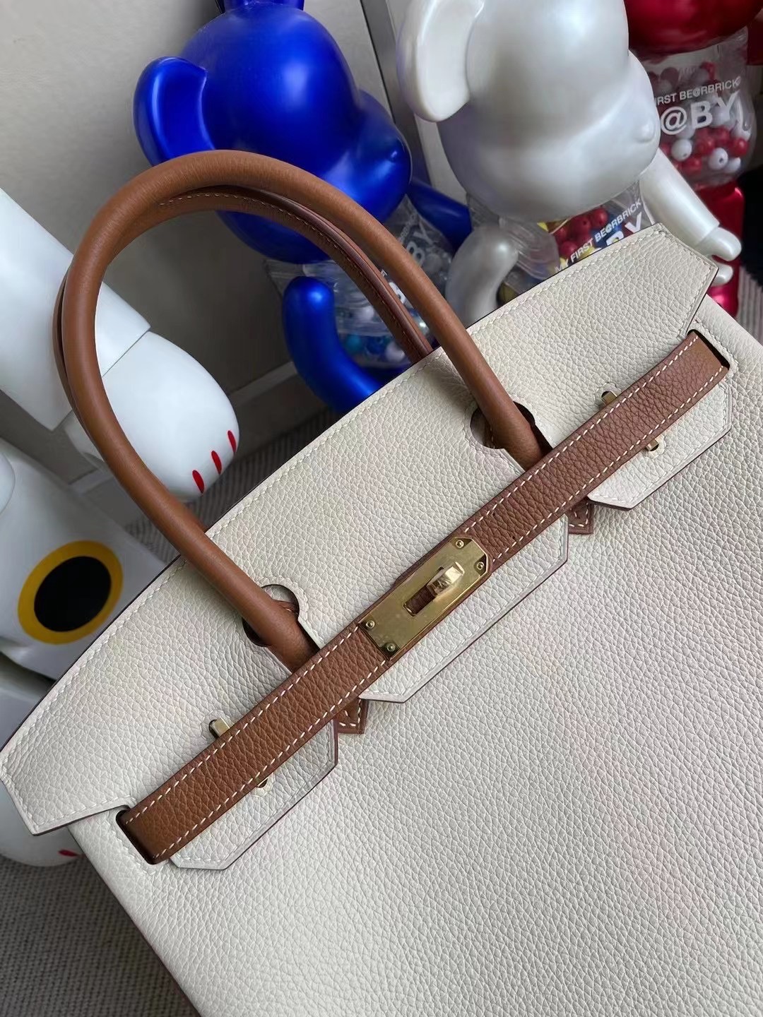 Taiwan Hermes Birkin 30cm Togo 10 Craie 奶昔白 37 Gold 金棕色 金扣