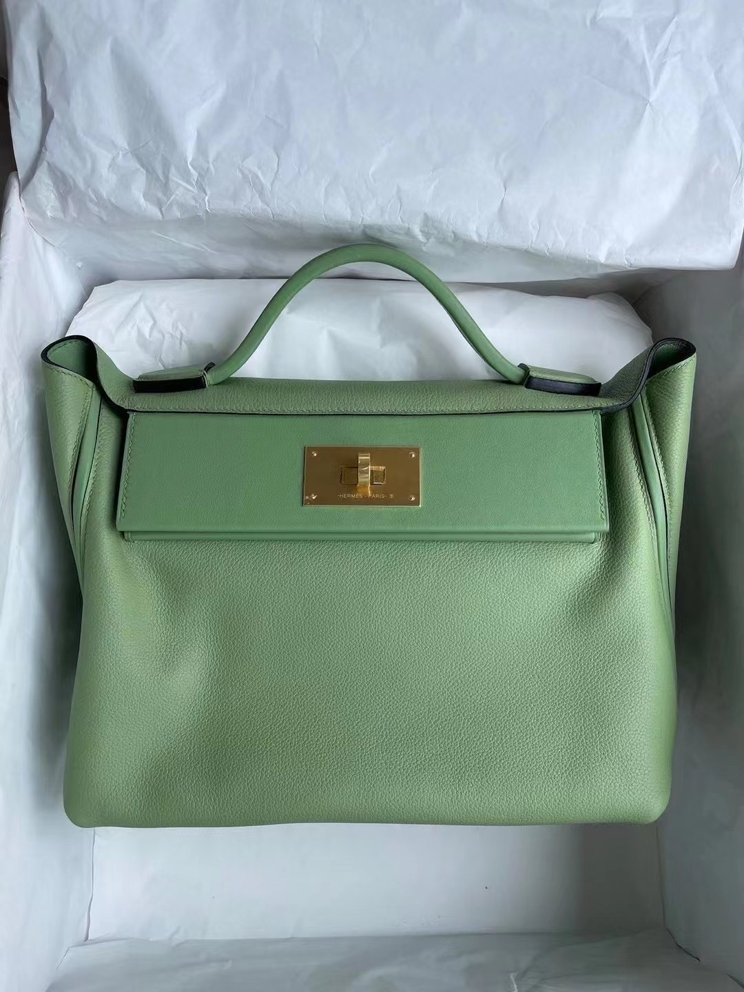 Saudi Arabia Hermes Kelly 24/24 29cm 3I Vert Criquet 牛油果綠 蟋蟀綠