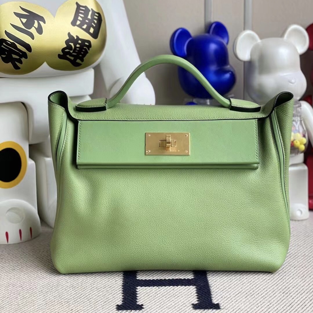 Saudi Arabia Hermes Kelly 24/24 29cm 3I Vert Criquet 牛油果綠 蟋蟀綠