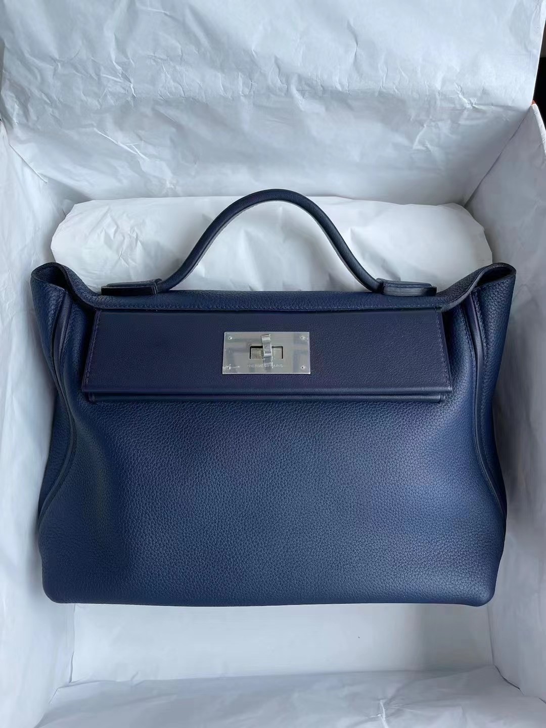 Saudi Arabia Hermes Kelly 24/24 29cm S4 Deep Blue 深邃藍 銀扣