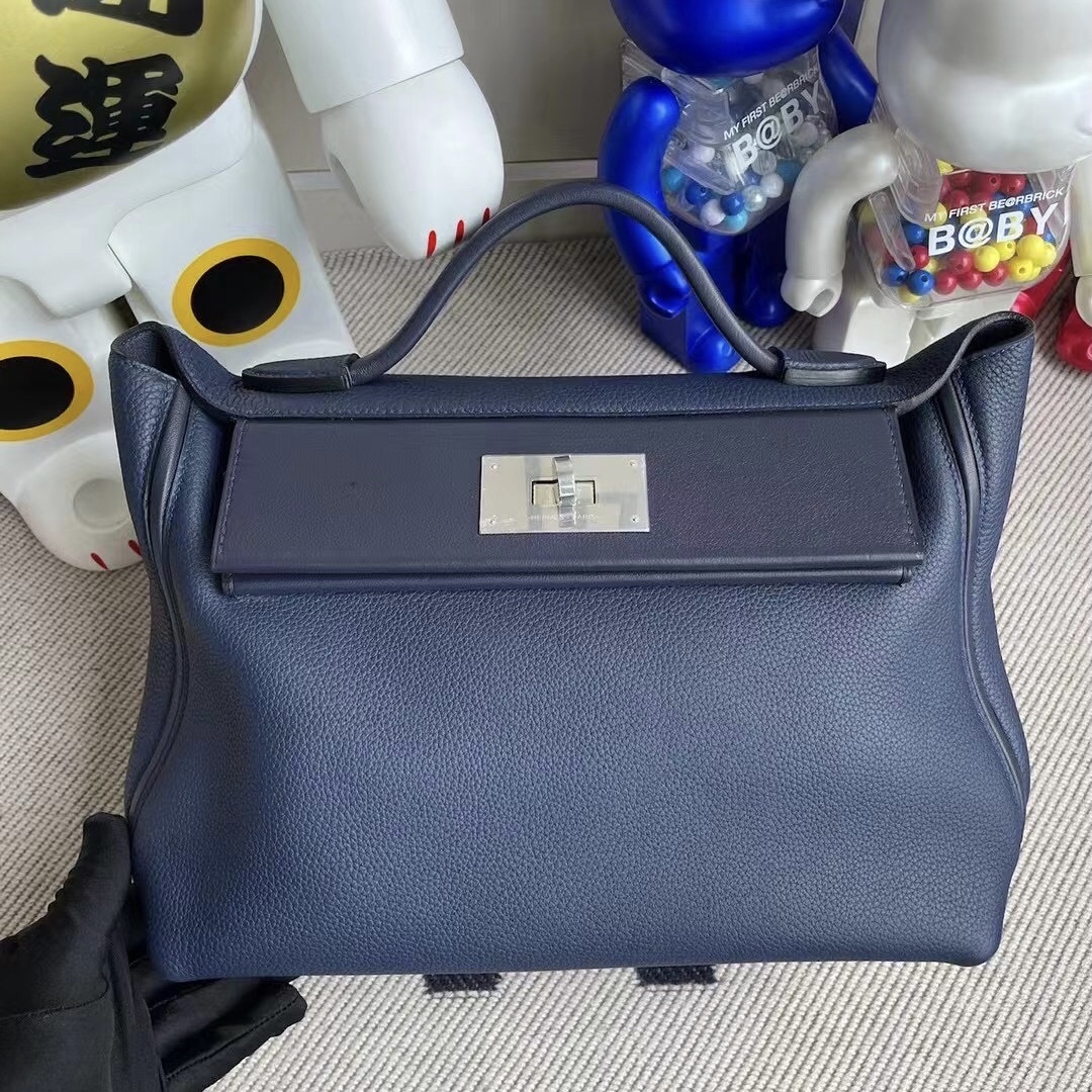 Saudi Arabia Hermes Kelly 24/24 29cm S4 Deep Blue 深邃藍 銀扣