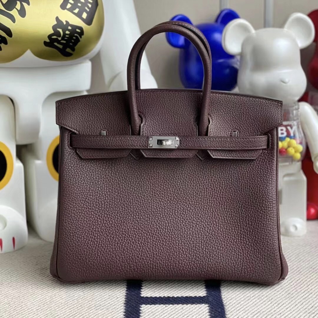 Hong Kong Hermes Birkin 25cm Togo 0G Rouge Sellier 馬鞍紅 銀扣