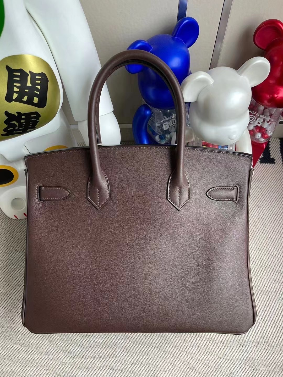 Hong Kong Hermes Birkin 30cm Swift CK47 chocolate 巧克力色 金扣