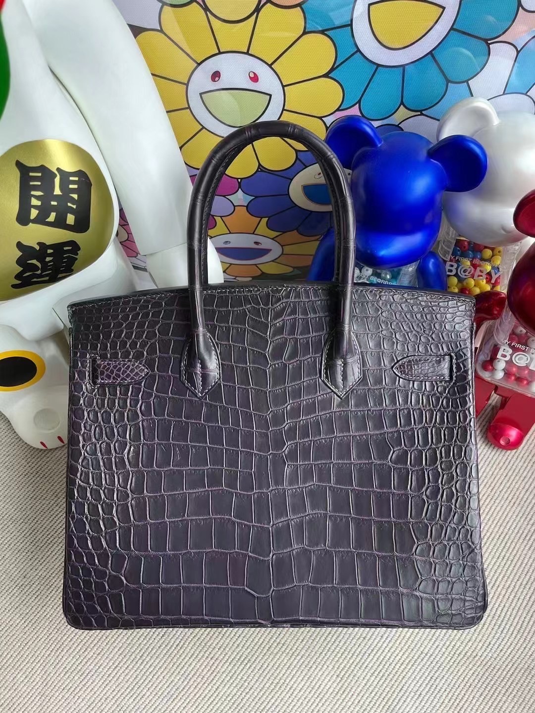 愛馬仕鉑金包官網價格查詢 Hermes Birkin 30cm 霧面澳洲灣鱷 59 Raisin 葡萄紫