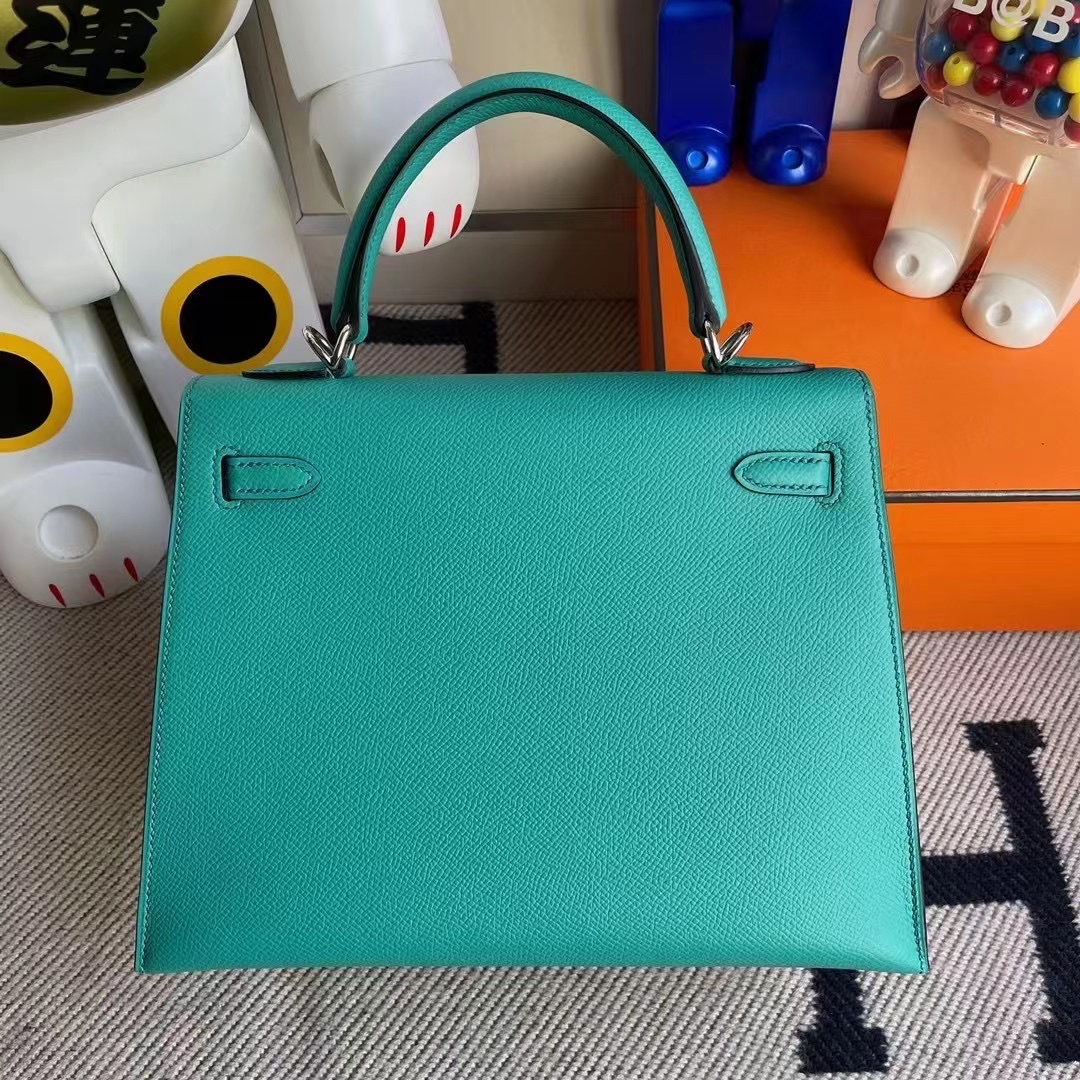 Macao Hermes Kelly 25cm Z6 Malachite 孔雀綠 9D 琥珀黃 U1 維羅納綠