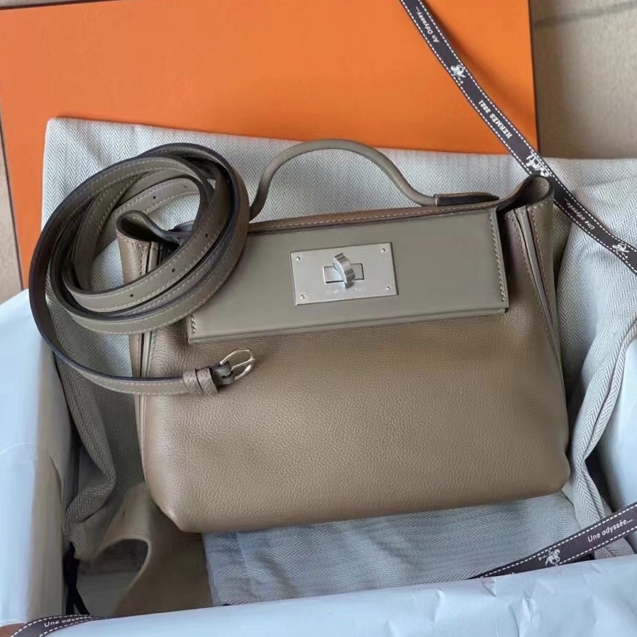 Hermes Kelly Mini 24/24 21cm Evercolor CK18 Etoupe 大象灰