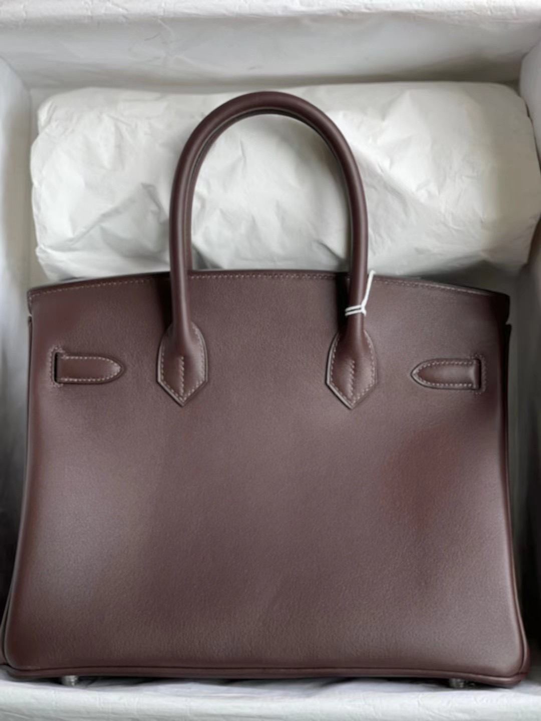 愛馬仕 Hermes Birkin 30cm Swift calfskin CK47 chocolate 银扣