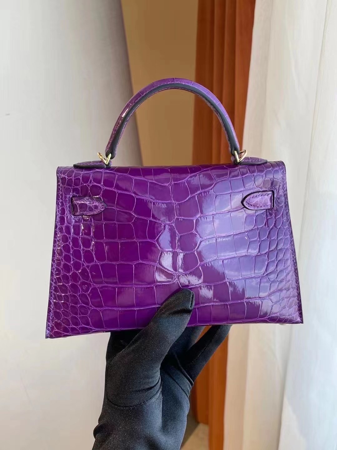 Hong Kong Hermes Kelly Mini II 2代 9G Amethyste 水晶紫 美洲鱷魚