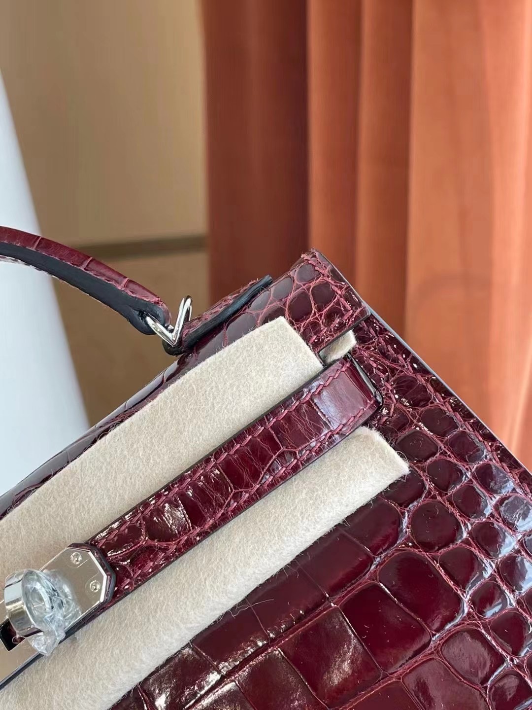 Hong Kong Hermes Kelly Mini II 2代 CK55 Rouge H 愛馬仕紅 美洲鱷魚