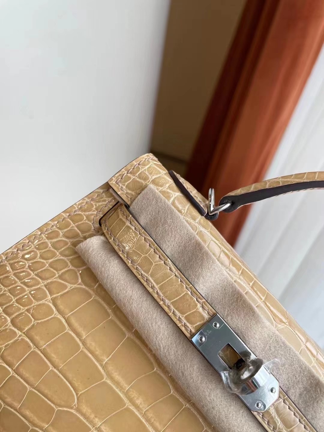 愛馬仕迷你凱莉二代鱷魚 Hermes Kelly Mini II 2代 14 Beige 杏色 美洲鱷魚