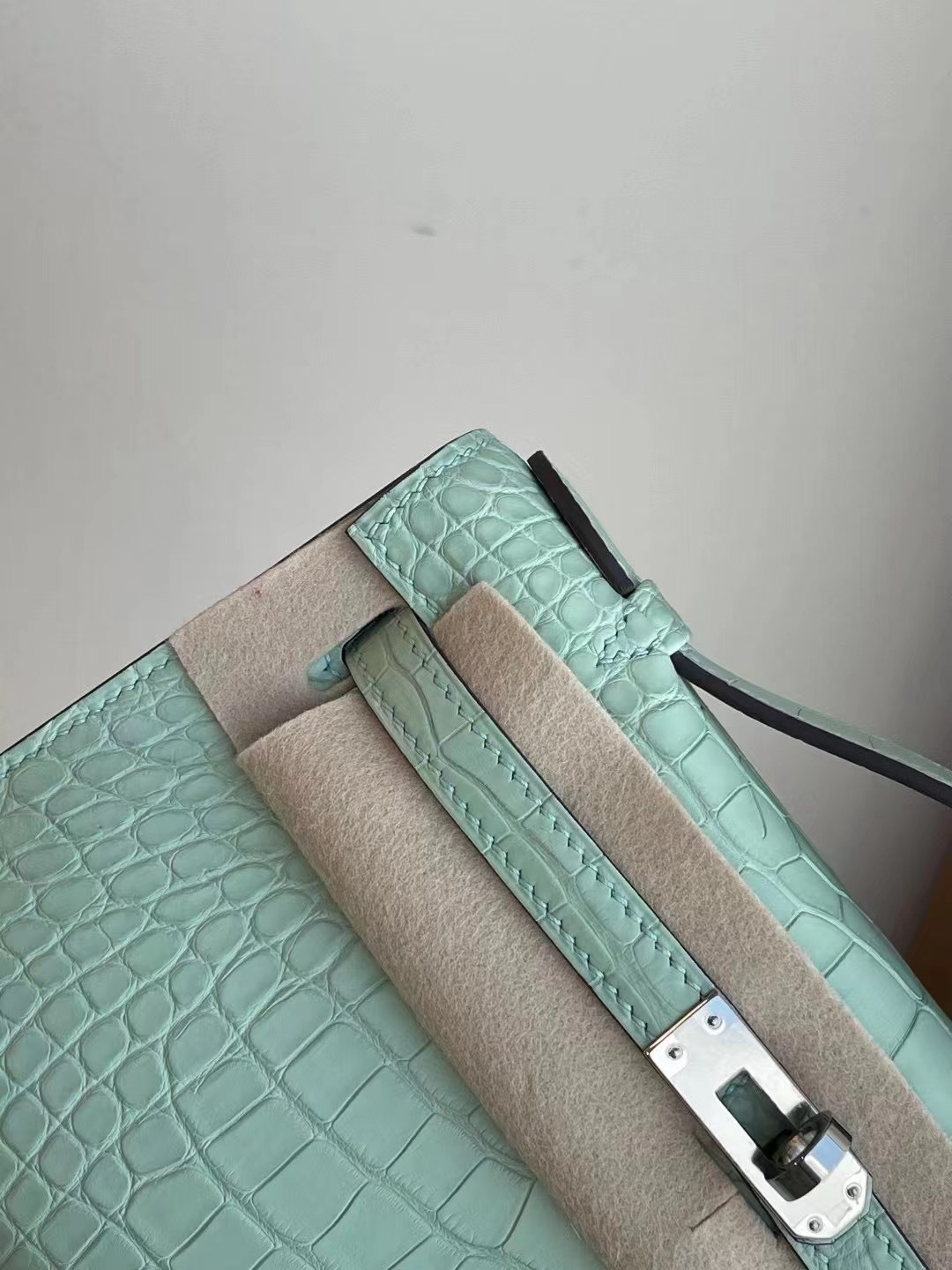 Qatar Doha Hermes MiniKelly Pochette 6U Vert Dfau 美洲鱷魚