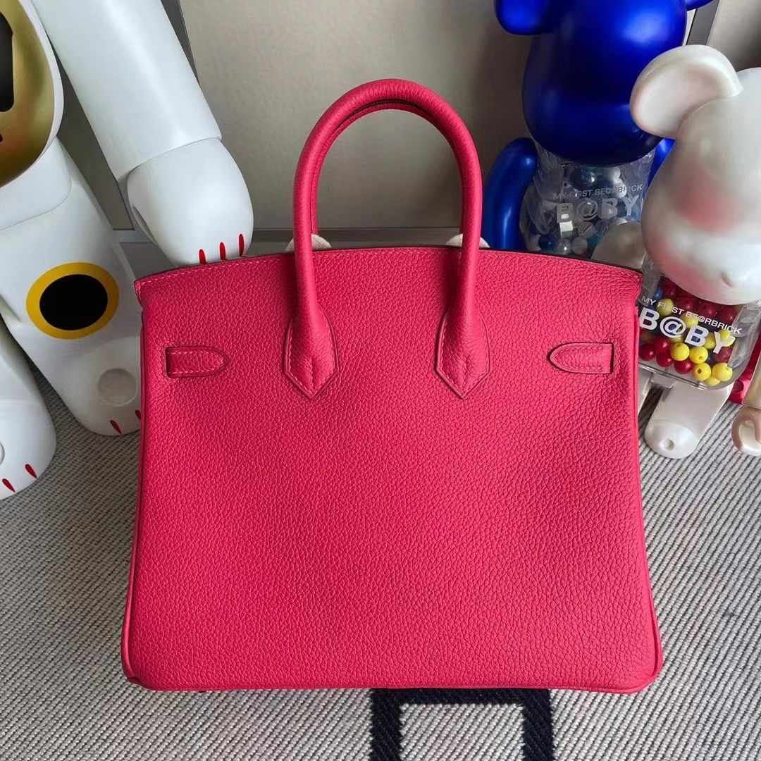 Bahrain Hermes Birkin 25cm Togo I6 Rose Extrême 極致粉 金扣 全手工蜜蠟線縫製