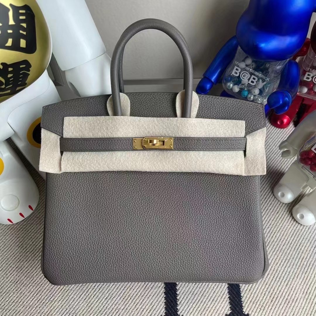 Saudi Arabia Riyadh Hermes Birkin 25cm Togo 8F Etain 錫器灰 金扣