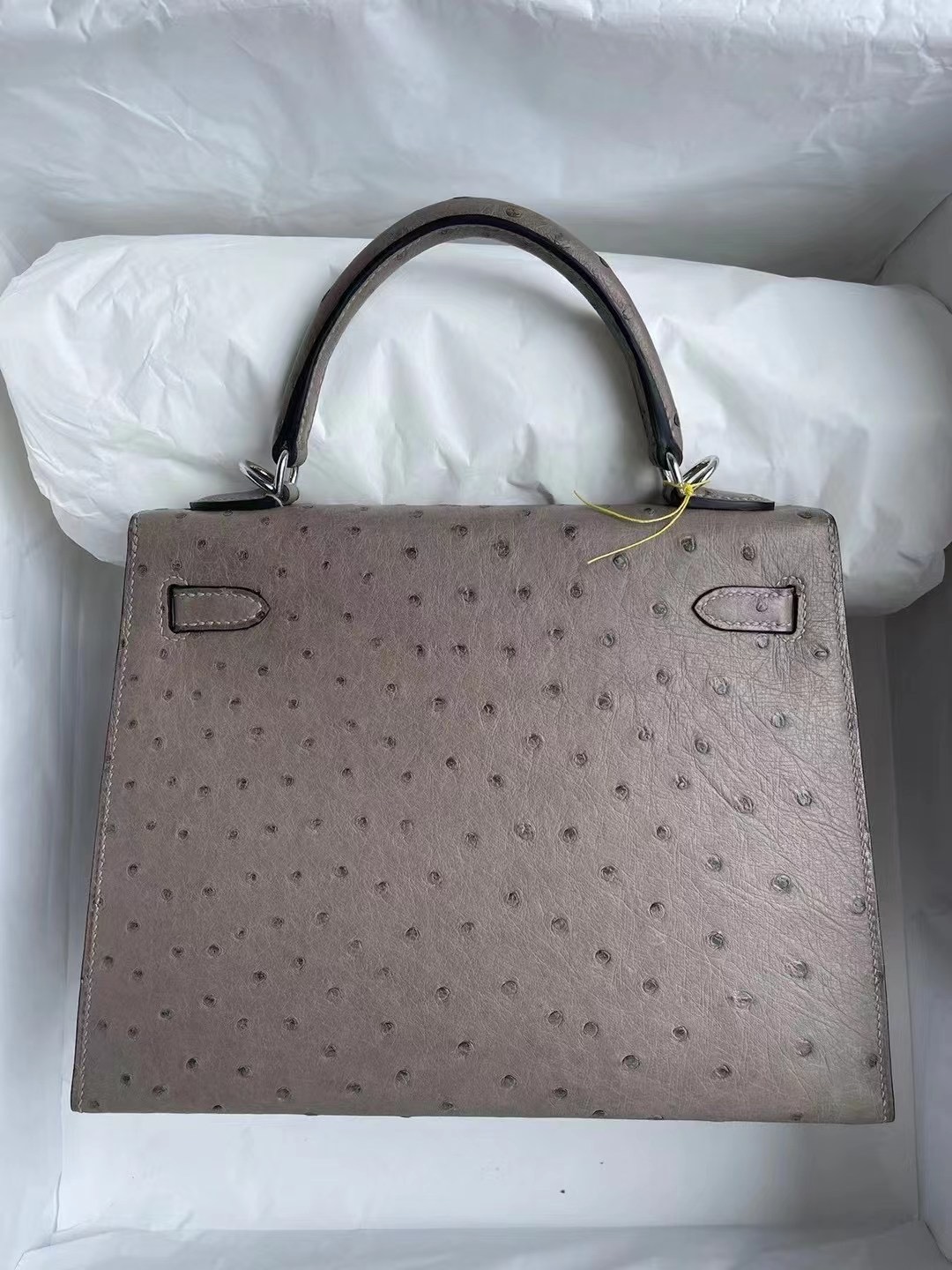 Qatar Doha Hermes Kelly 25cm Ostrich M8 Griss Asphalte 瀝青灰 南非KK鴕鳥皮