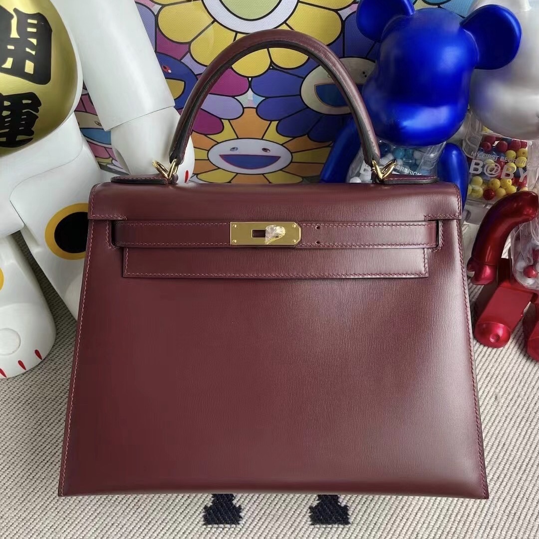 愛馬仕凱莉包28寸價格 Hermes Kelly 28cm BOX CK55 Rouge H 愛馬仕紅 金扣