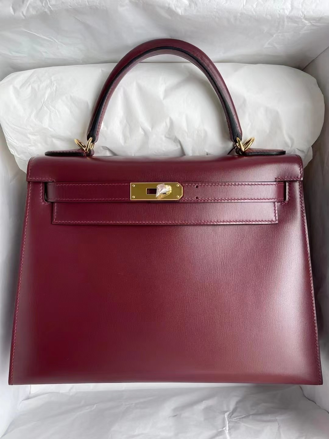 愛馬仕凱莉包28寸價格 Hermes Kelly 28cm BOX CK55 Rouge H 愛馬仕紅 金扣