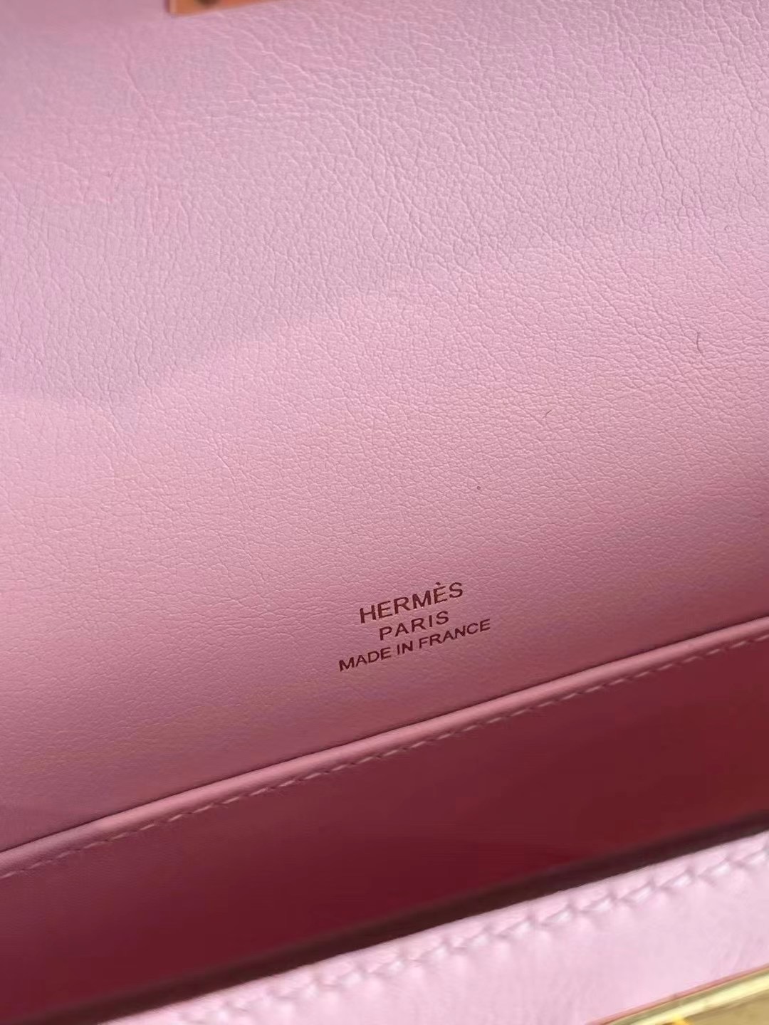 香港南區赤柱 愛馬仕包包 Hermes MiniKelly Pochette Swift 3Q Rose Sakura 金扣