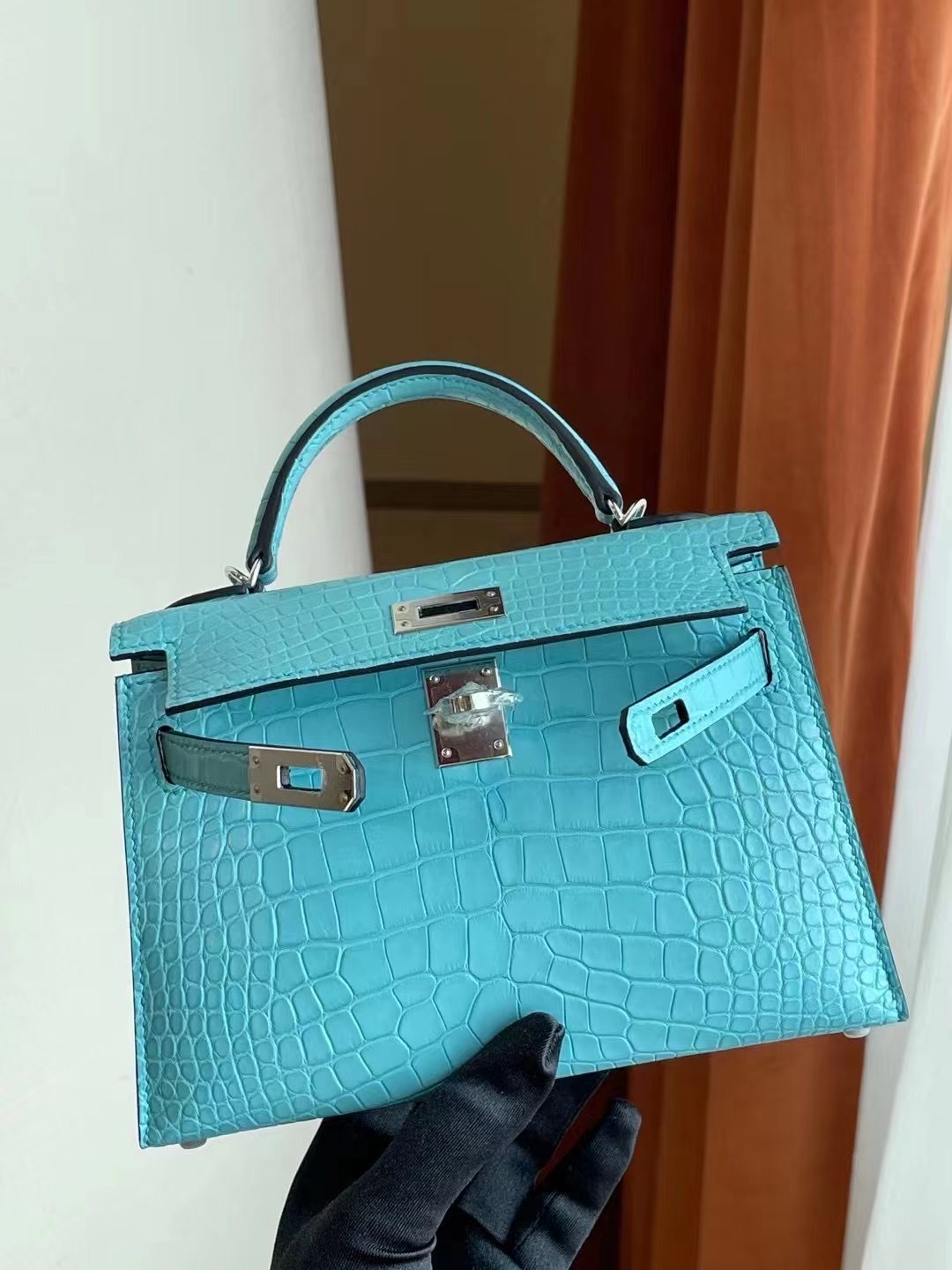 香港灣仔區香港會議展覽中心 Hermes kelly Mini II 2代 Matte Alligator Crocodile 美洲鱷