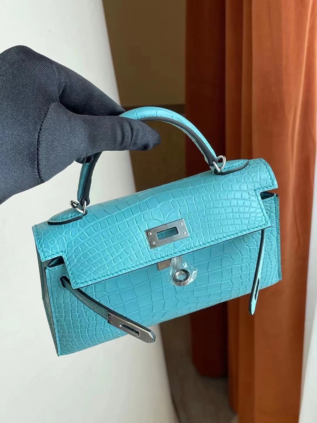 香港灣仔區香港會議展覽中心 Hermes kelly Mini II 2代 Matte Alligator Crocodile 美洲鱷