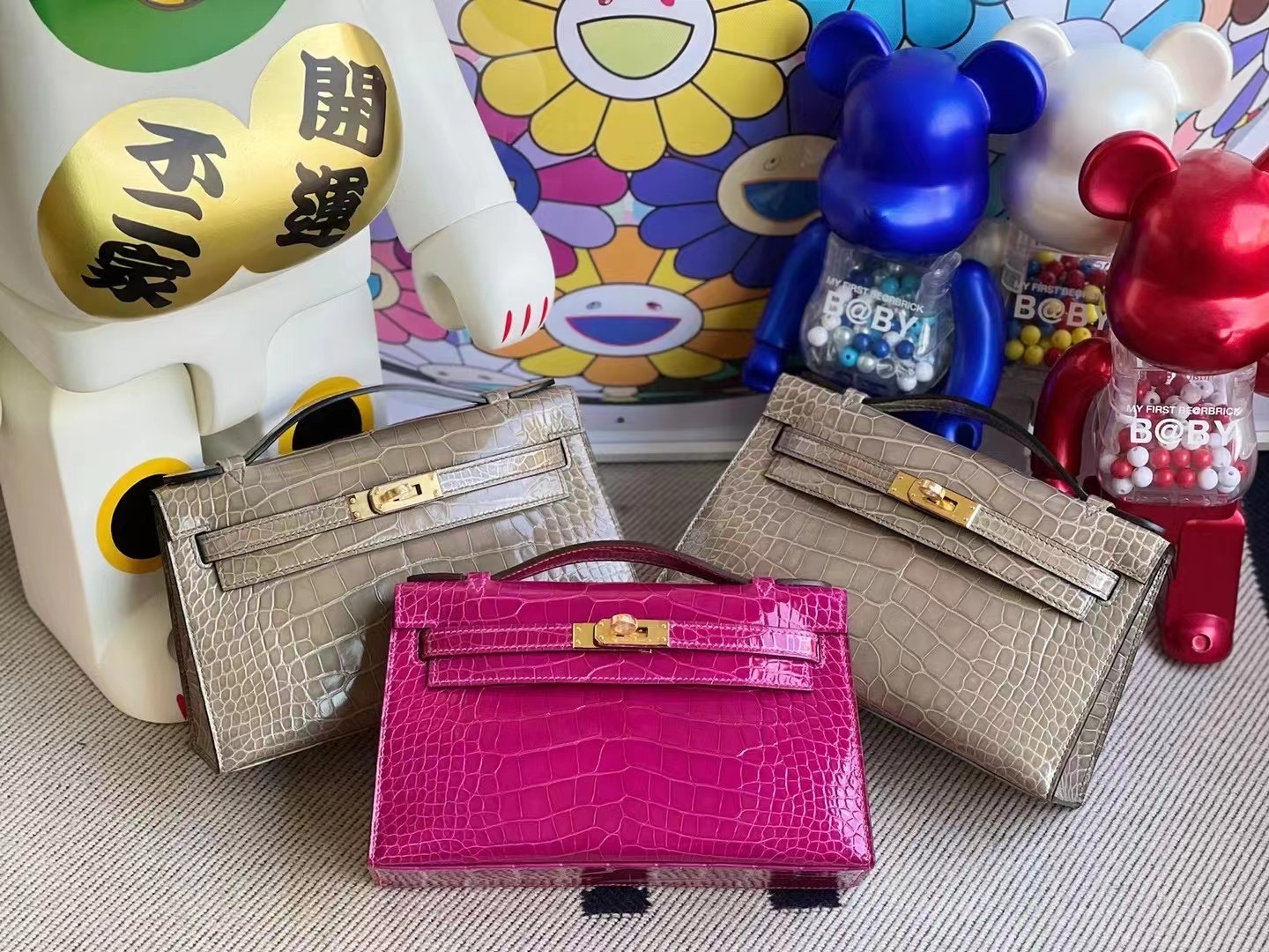 Hong Kong Hermes MiniKelly Pochette J5 Rose sheheraradez 美洲鱷