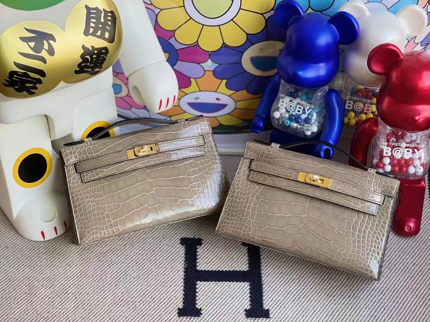 Hong Kong Hermes MiniKelly Pochette J5 Rose sheheraradez 美洲鱷