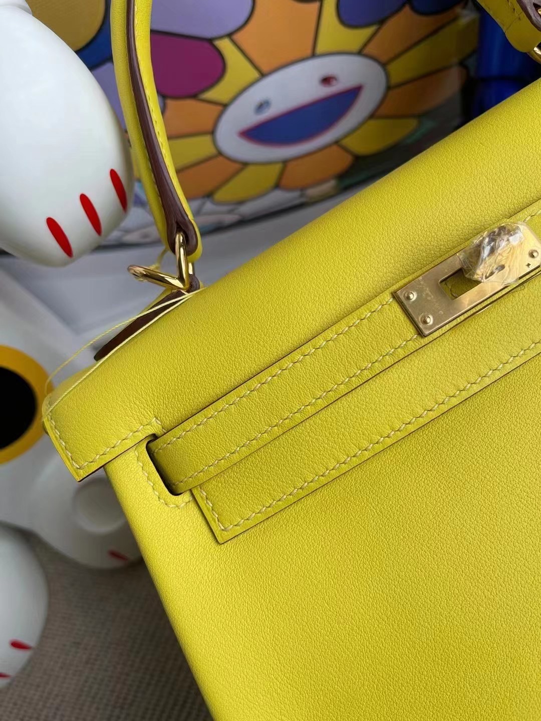 愛馬仕kelly包多少錢 Hermes Kelly 25cm Swift 9R Lime 檸檬黃 金扣