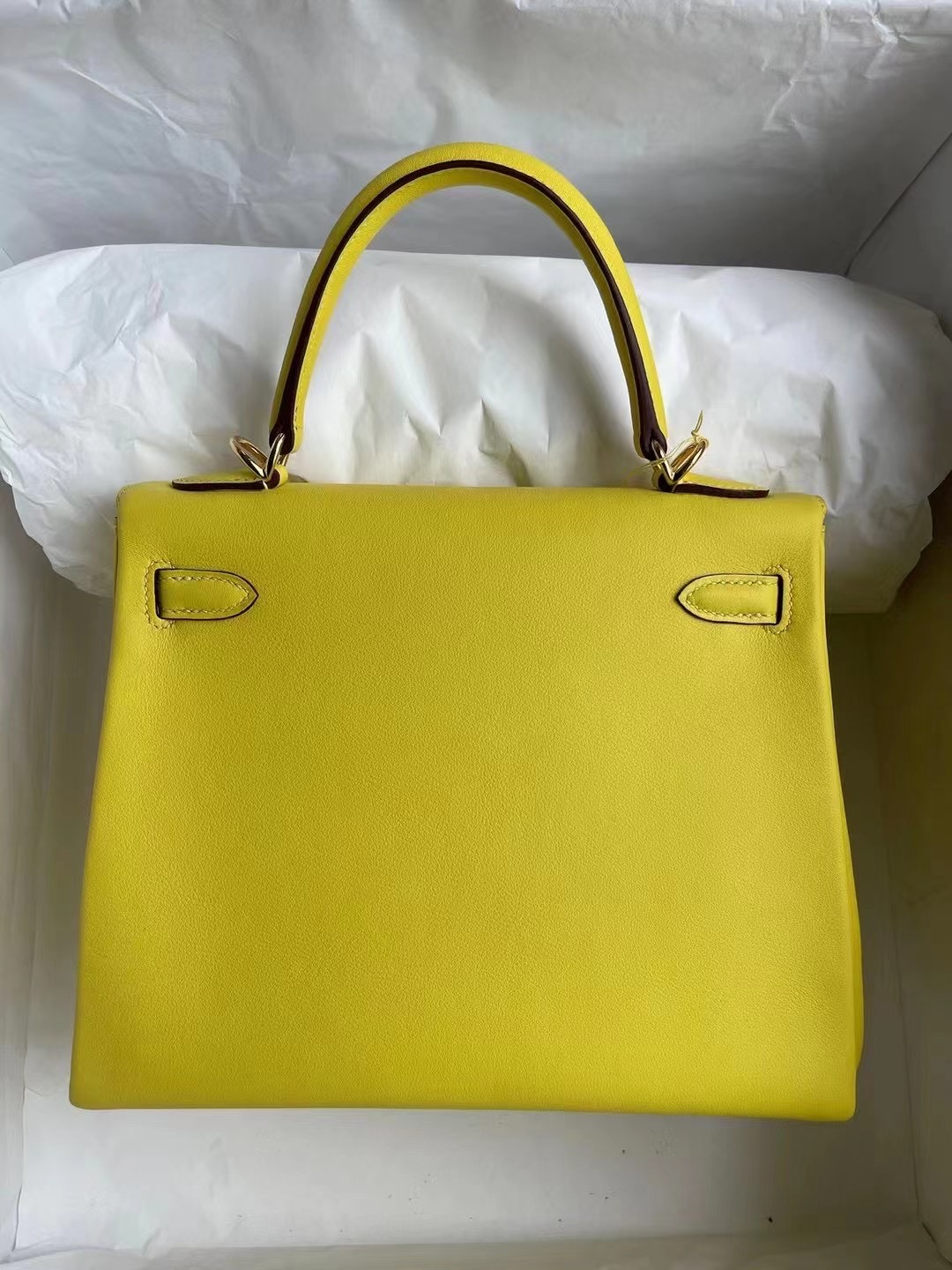 愛馬仕kelly包多少錢 Hermes Kelly 25cm Swift 9R Lime 檸檬黃 金扣