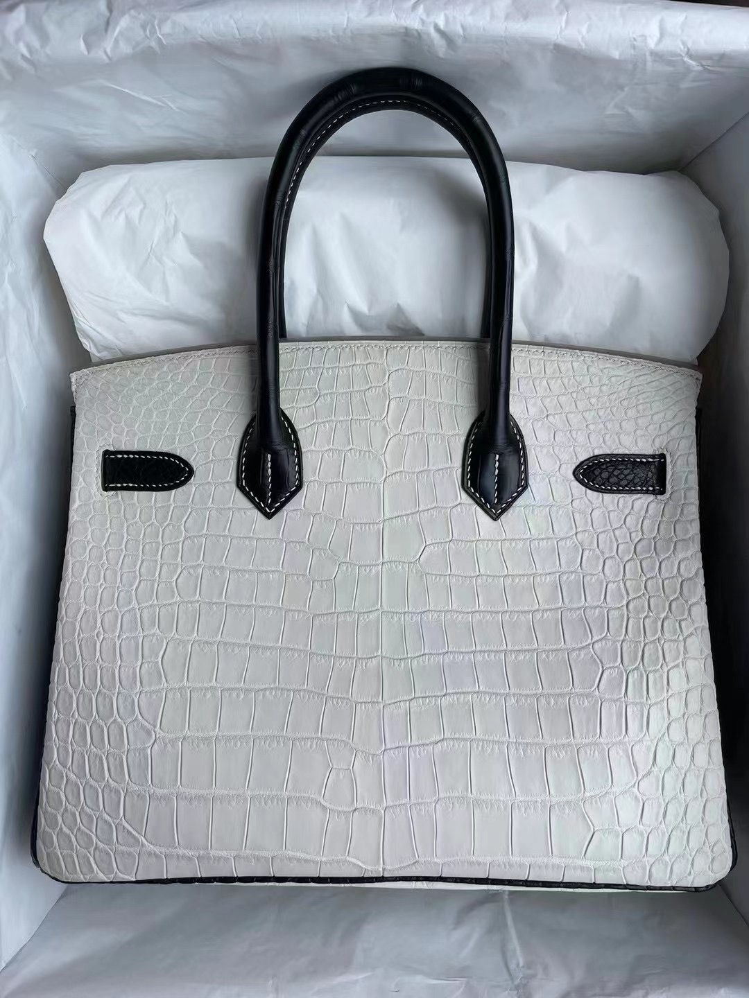 香港北區粉嶺 愛馬仕 Z刻 Hermes Birkin 30cm 8L Beton 89 Noir黑色 澳洲灣鱷