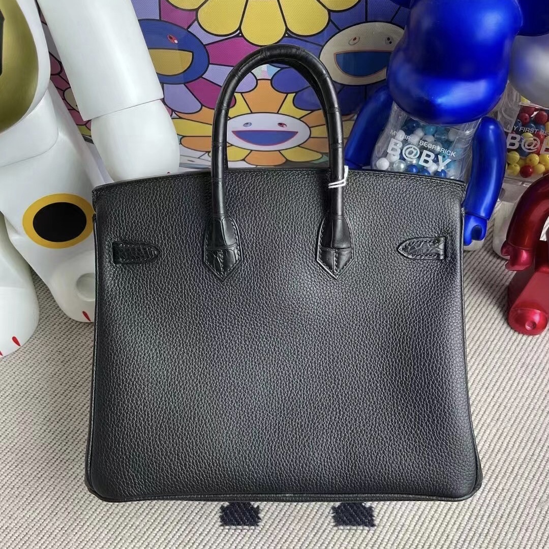 Hong Kong Hermes Birkin 25cm Touch 霧面美洲鱷 Togo 89 Noir 黑色 金扣