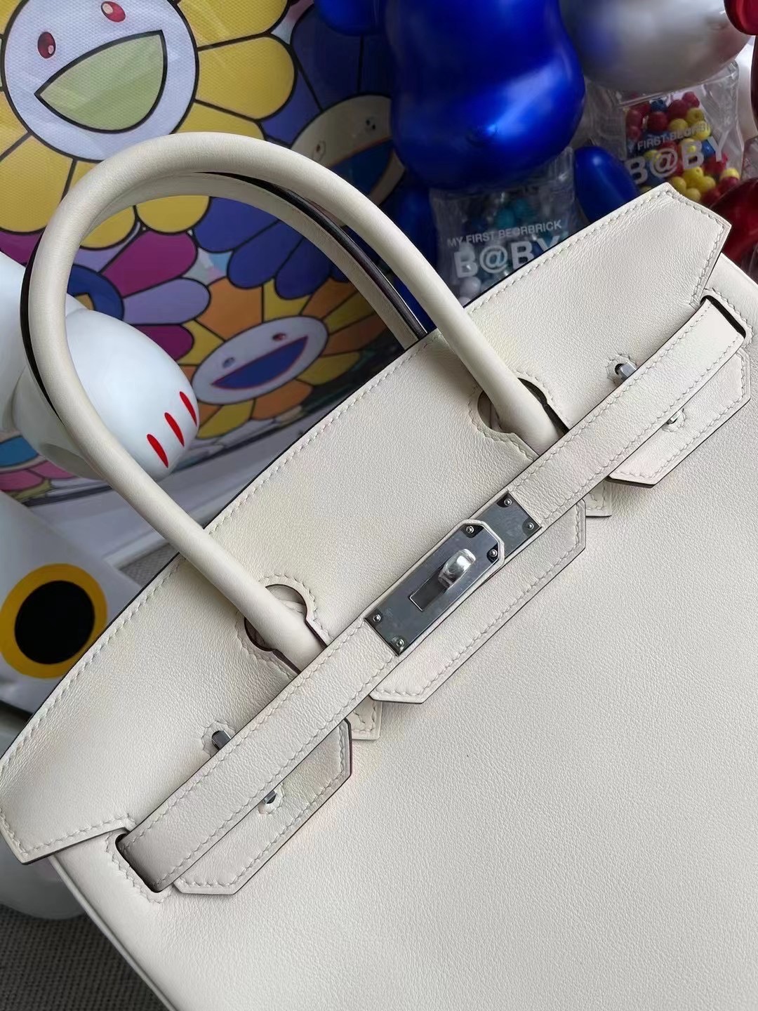 愛馬仕鉑金包30寸多少錢 Hermes Birkin 30cm Swift i2 nata 奶油白 銀扣