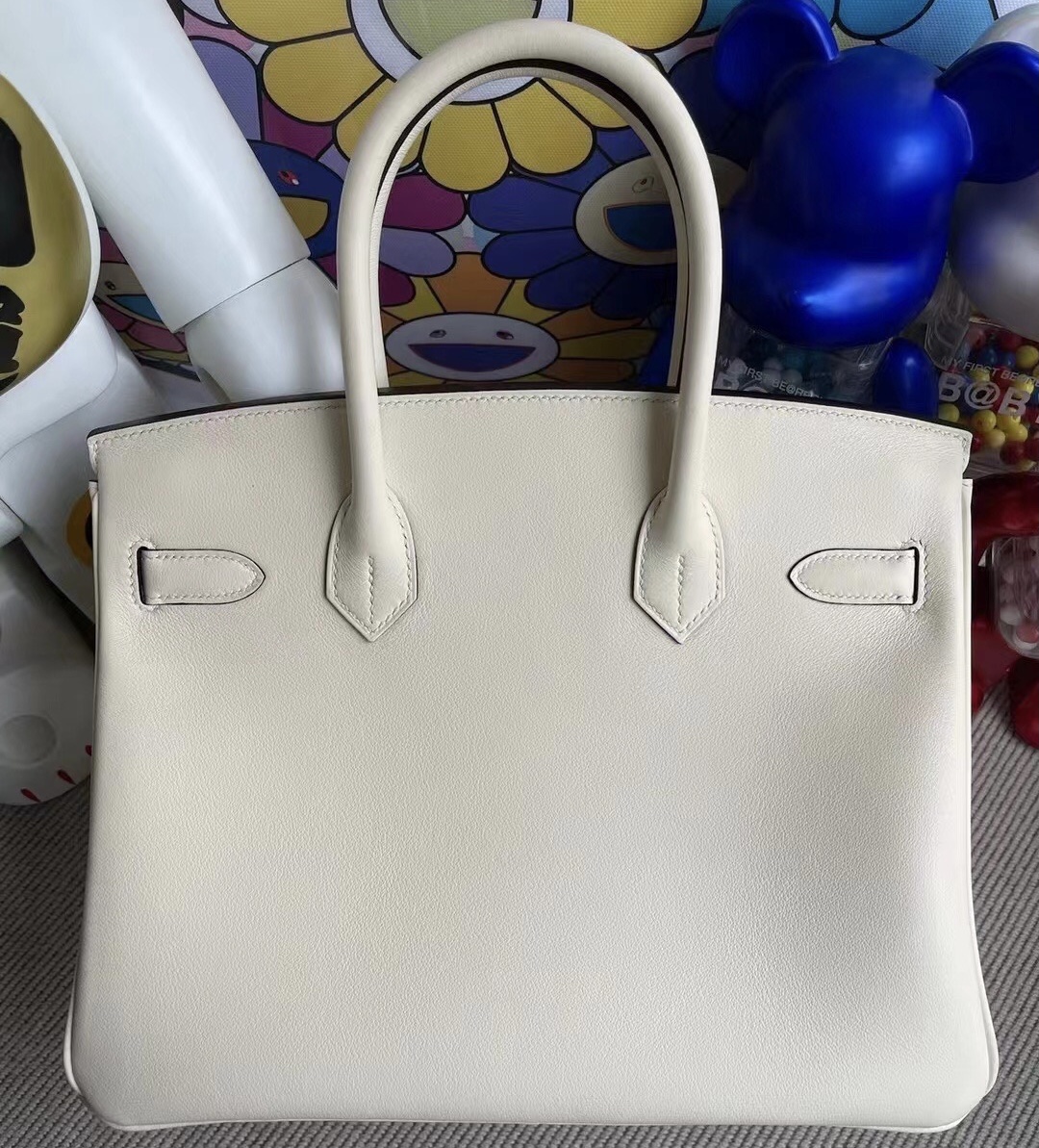 愛馬仕鉑金包30寸多少錢 Hermes Birkin 30cm Swift i2 nata 奶油白 銀扣