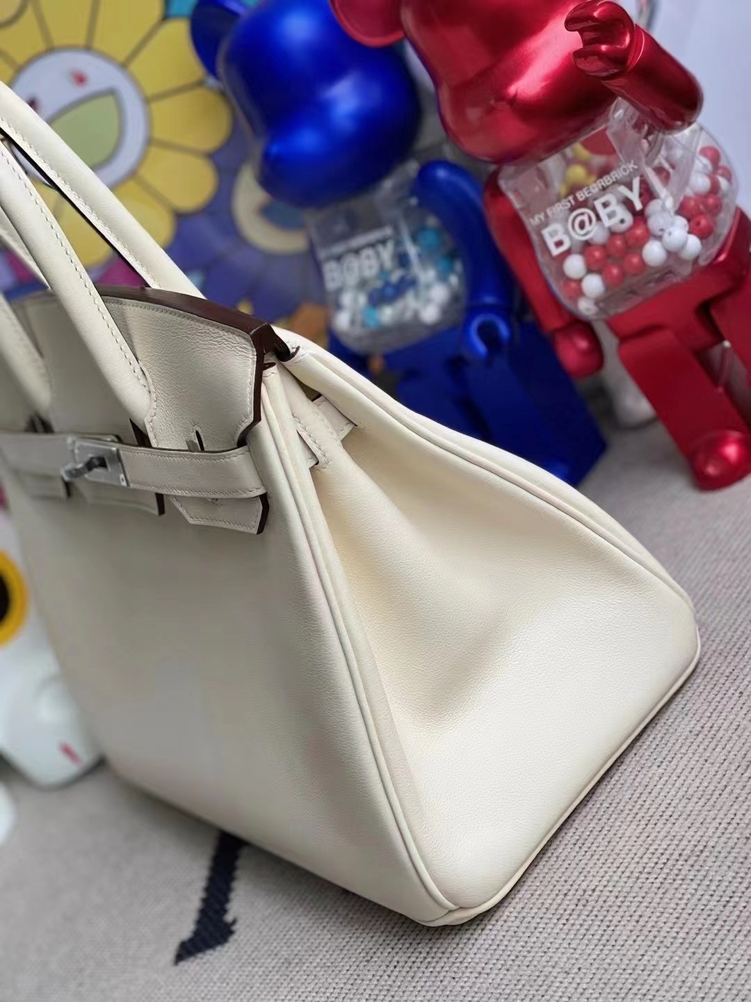 愛馬仕鉑金包30寸多少錢 Hermes Birkin 30cm Swift i2 nata 奶油白 銀扣