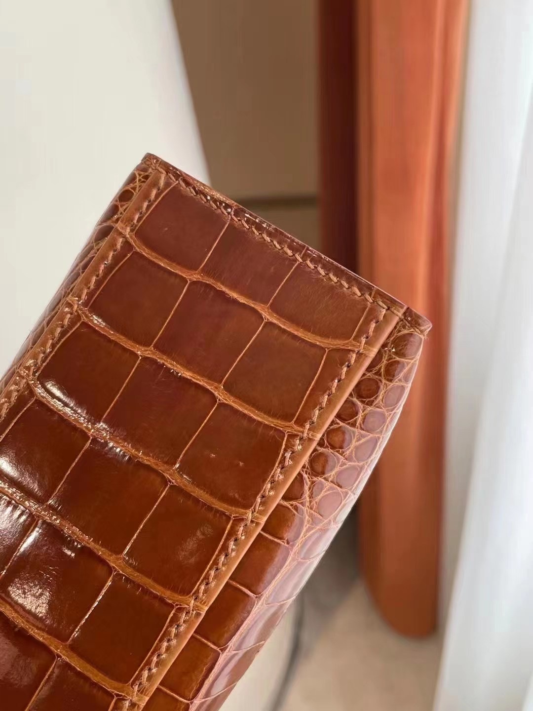 Hong Kong Hermes Mini Kelly Pochette 31 Miel 蜜糖棕 亮面美洲鱷魚