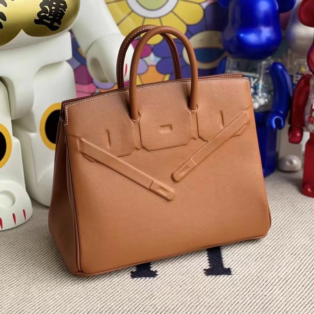 愛馬仕鉑金包 Canada Hermes Birkin Shadow 25 幻影 CK37 gold 金棕色 Swift