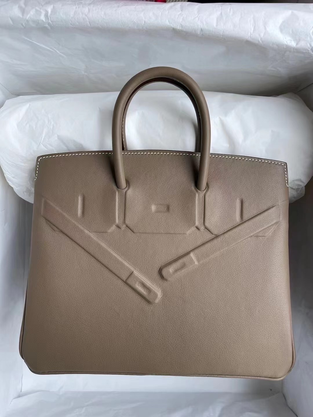 Australia Hermes Birkin Shadow 25 幻影 CK18 Etoupe 大象灰 Swift leather