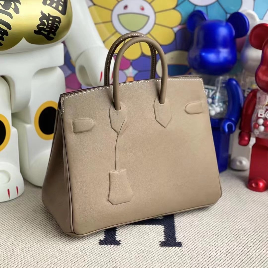 Australia Hermes Birkin Shadow 25 幻影 CK18 Etoupe 大象灰 Swift leather