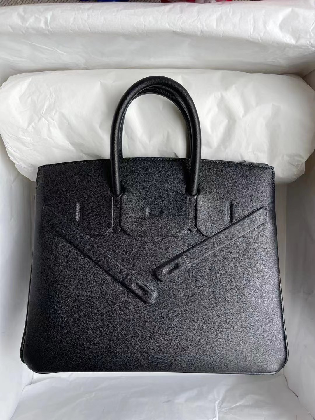 愛馬仕鉑金包 Britain Hermes Birkin Shadow 25 幻影 Swift 89 Noir 黑色