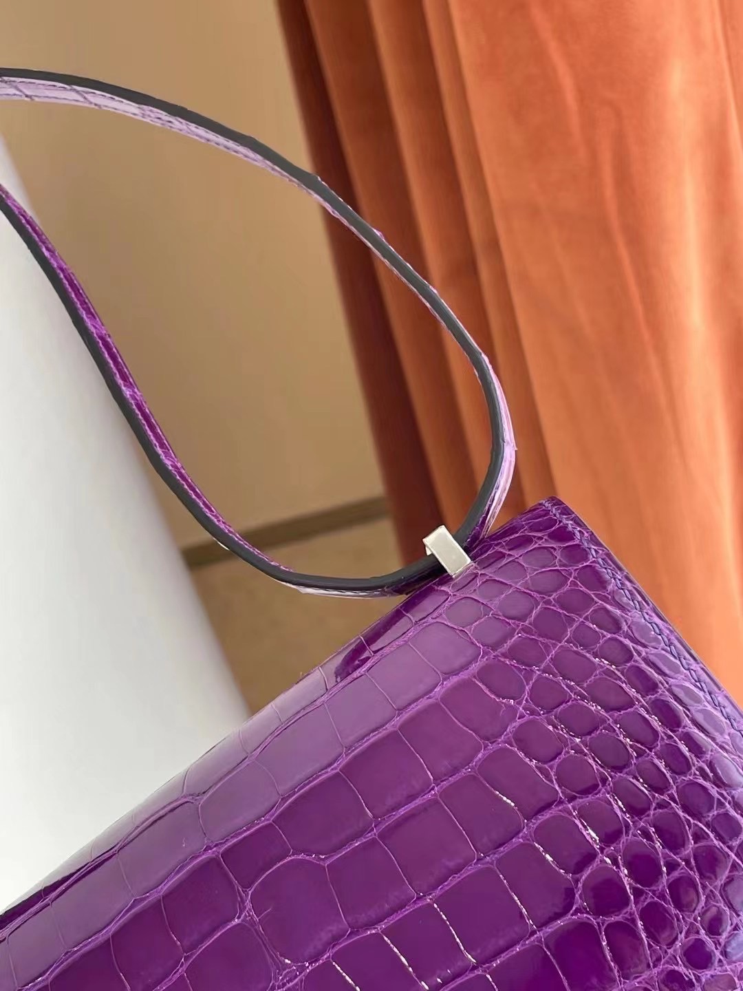 Saudi Arabia Hermes Constance Mini crocodile CK9G Amethyste 紫水晶