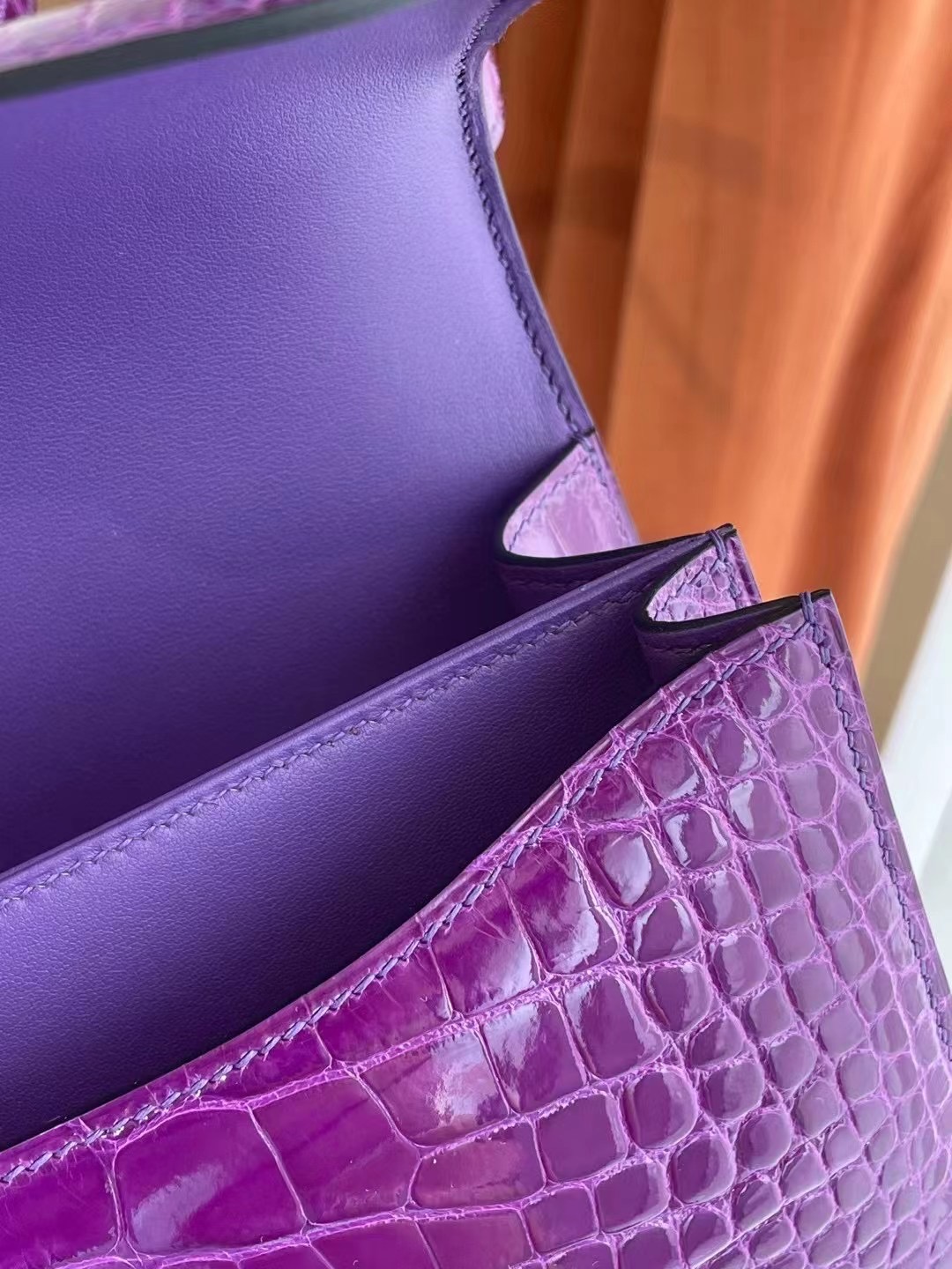 Saudi Arabia Hermes Constance Mini crocodile CK9G Amethyste 紫水晶