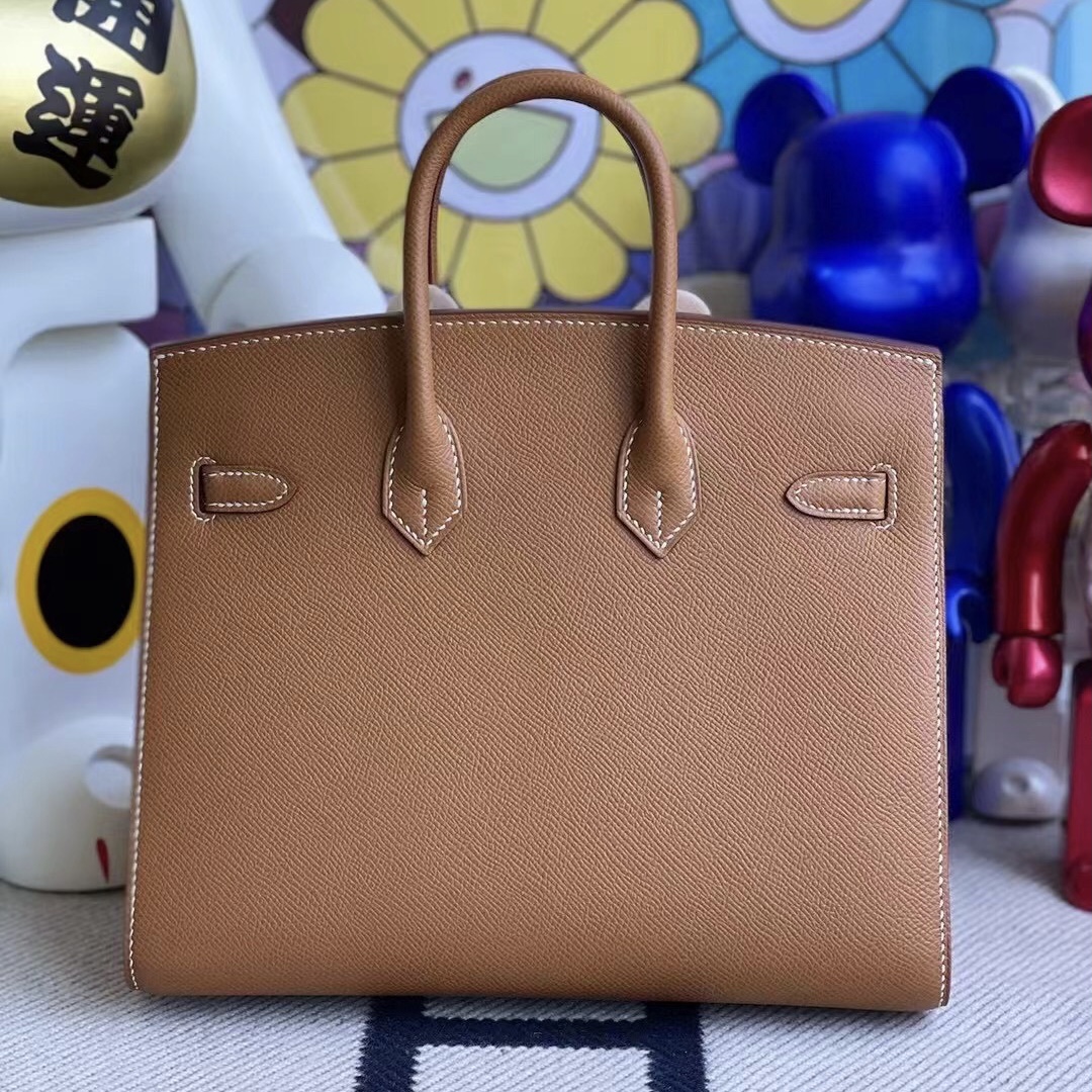 Qatar Doha Hermes Birkin 25cm 外縫 Epsom 37 Gold 金棕色 金扣