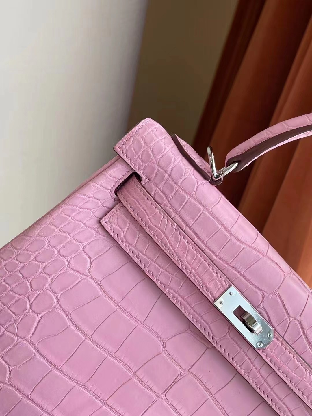 United Arab Emirates Dhabi Hermes Kelly 25 Matte crocodile 5P pink 櫻花粉