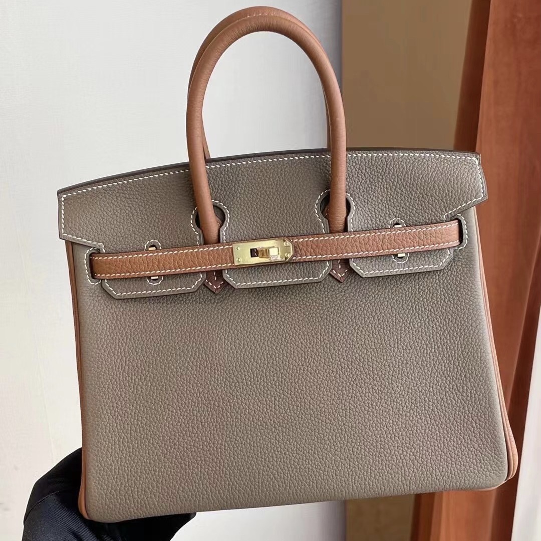 Kuwait Hermes Birkin 25cm HSS Togo 18 Etoupe 拼 37 Gold