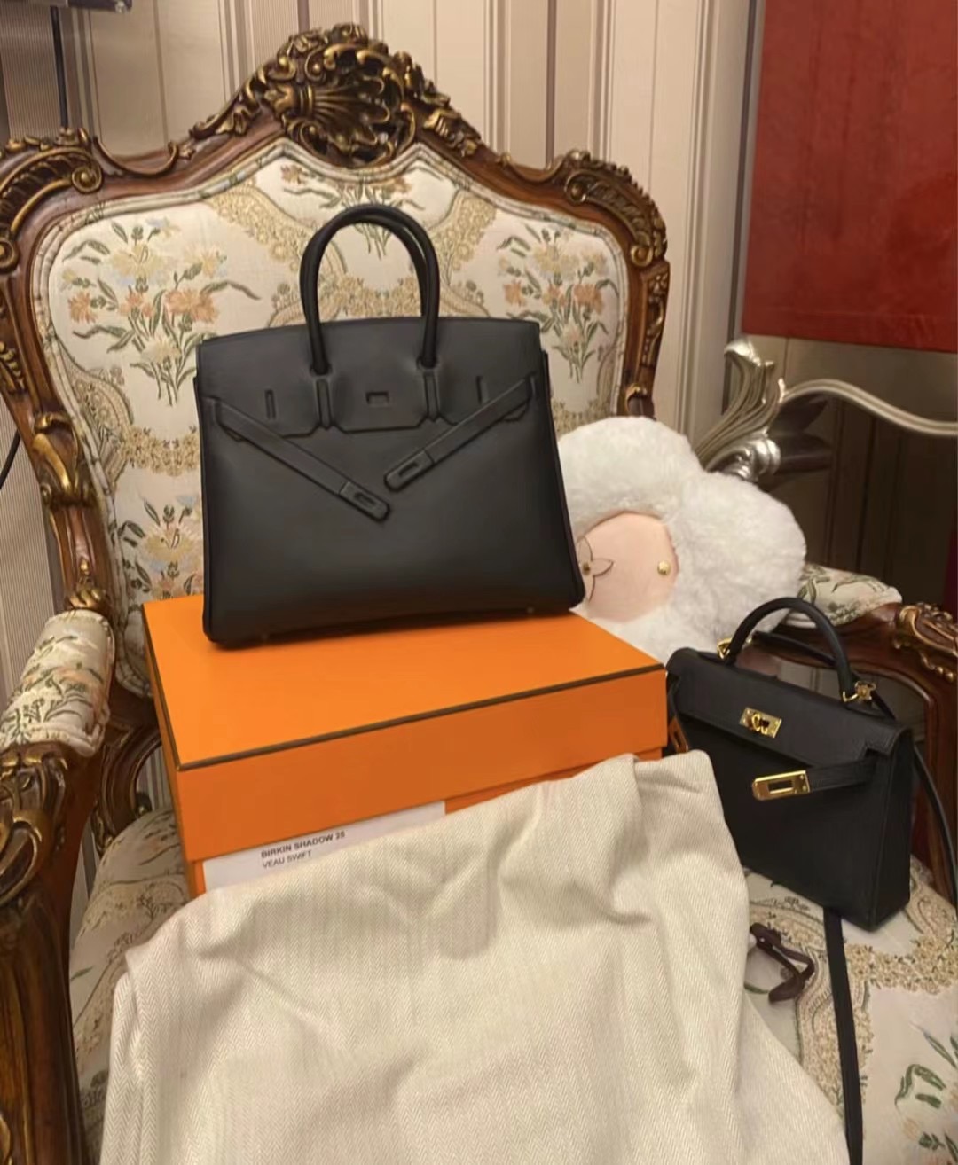 Australia Hermes Birkin Shadow 25cm 幻影 89 Noir 黑色 Swift leather