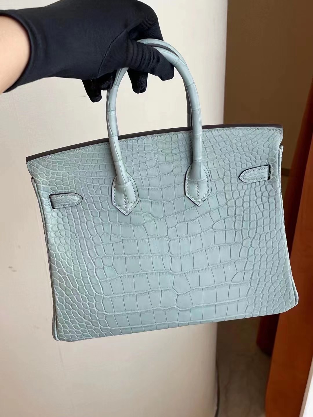 Australia Canada Hermes Birkin 25 霧霾藍 美洲鱷魚 Alligator Crocodile