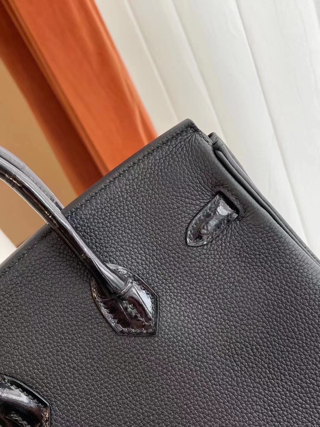 Saudi Arabia Hermes Birkin Touch 25cm CC89 Noir 黑色 Crocodile 金扣
