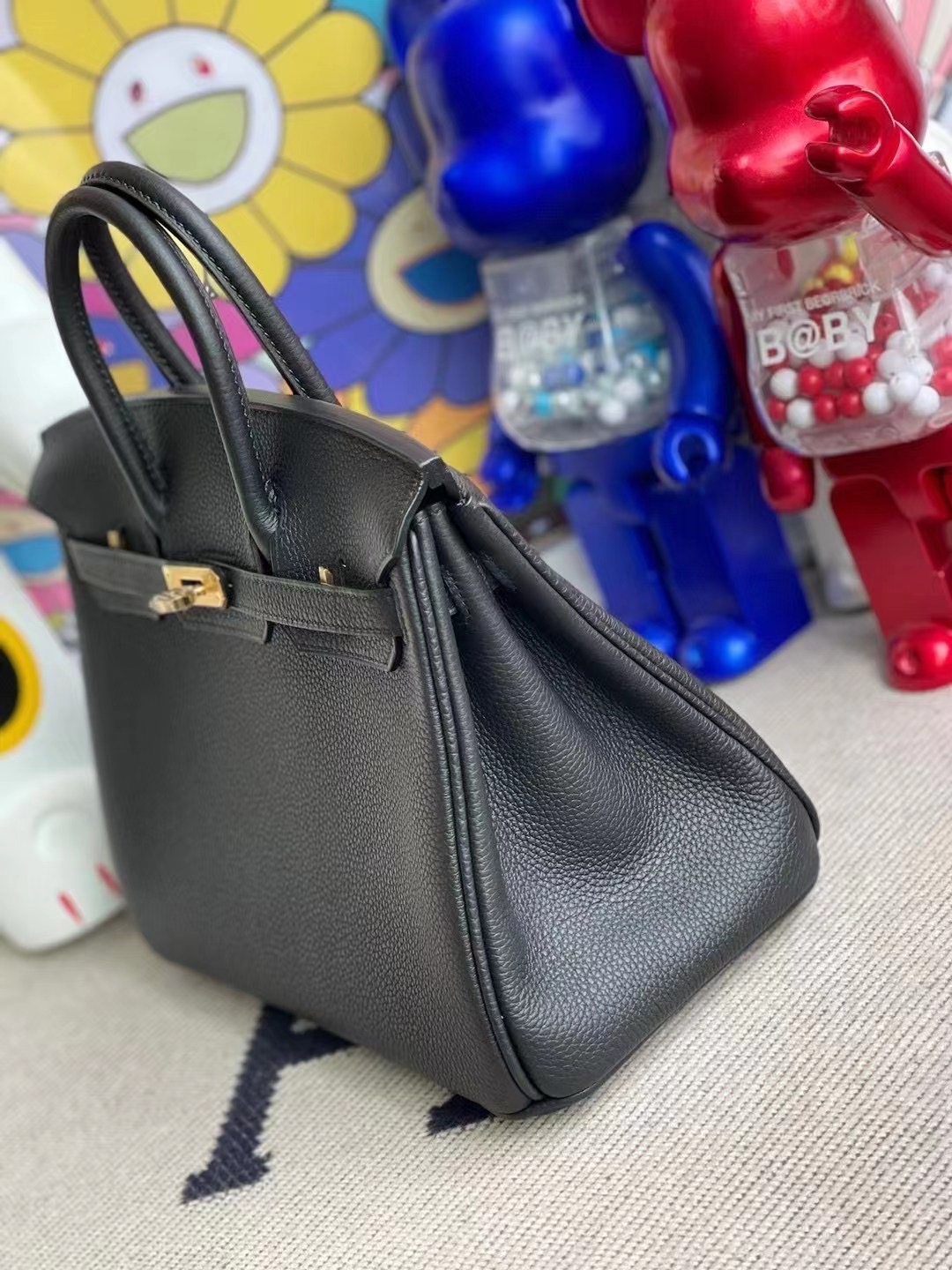 Britain Hermes Birkin 25cm CC89 Noir 黑色 Togo 皮 全手工蜜蠟線縫製