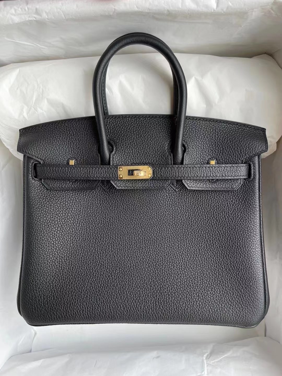 Britain Hermes Birkin 25cm CC89 Noir 黑色 Togo 皮 全手工蜜蠟線縫製