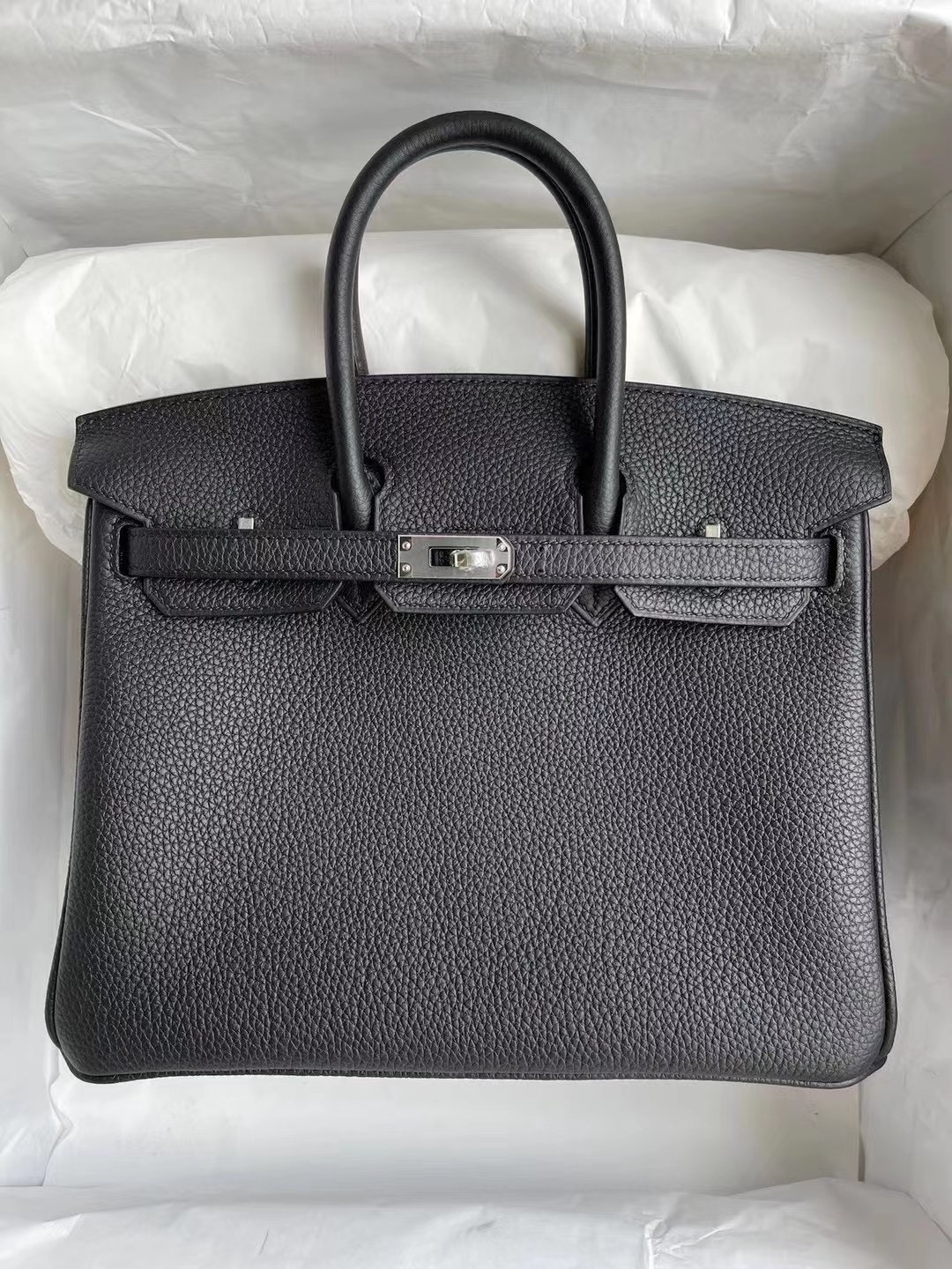 Qatar Doha Hermes Birkin 25 CC89 Noir 黑色 Togo 皮 全手工蜜蠟線縫製