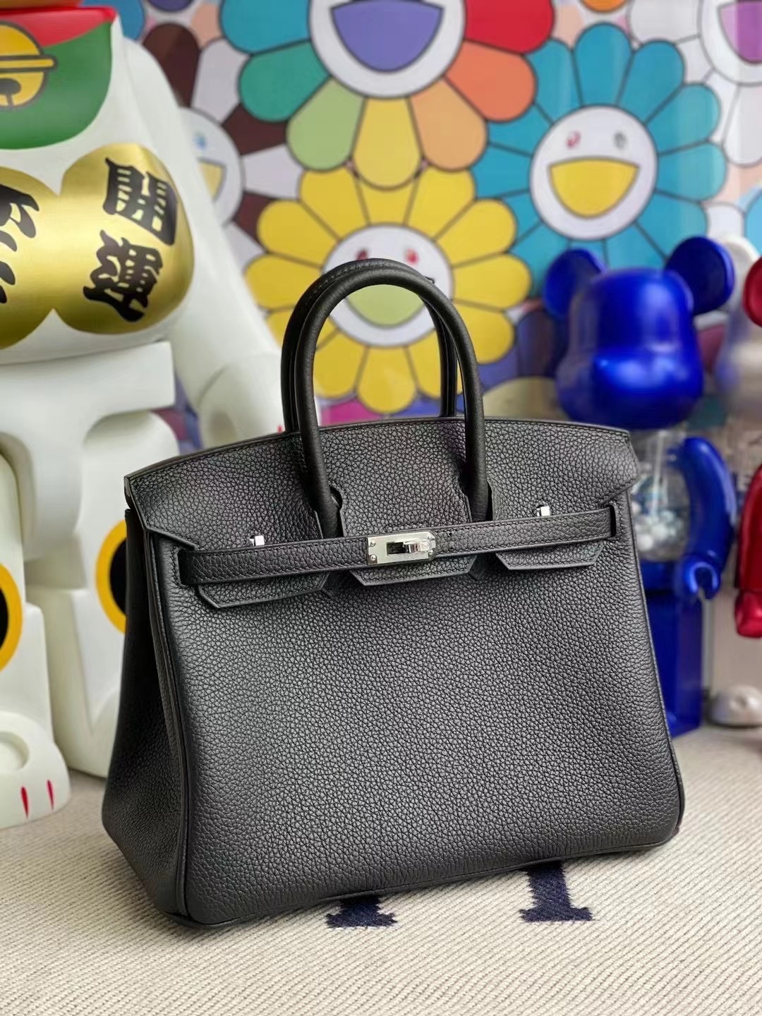 Qatar Doha Hermes Birkin 25 CC89 Noir 黑色 Togo 皮 全手工蜜蠟線縫製